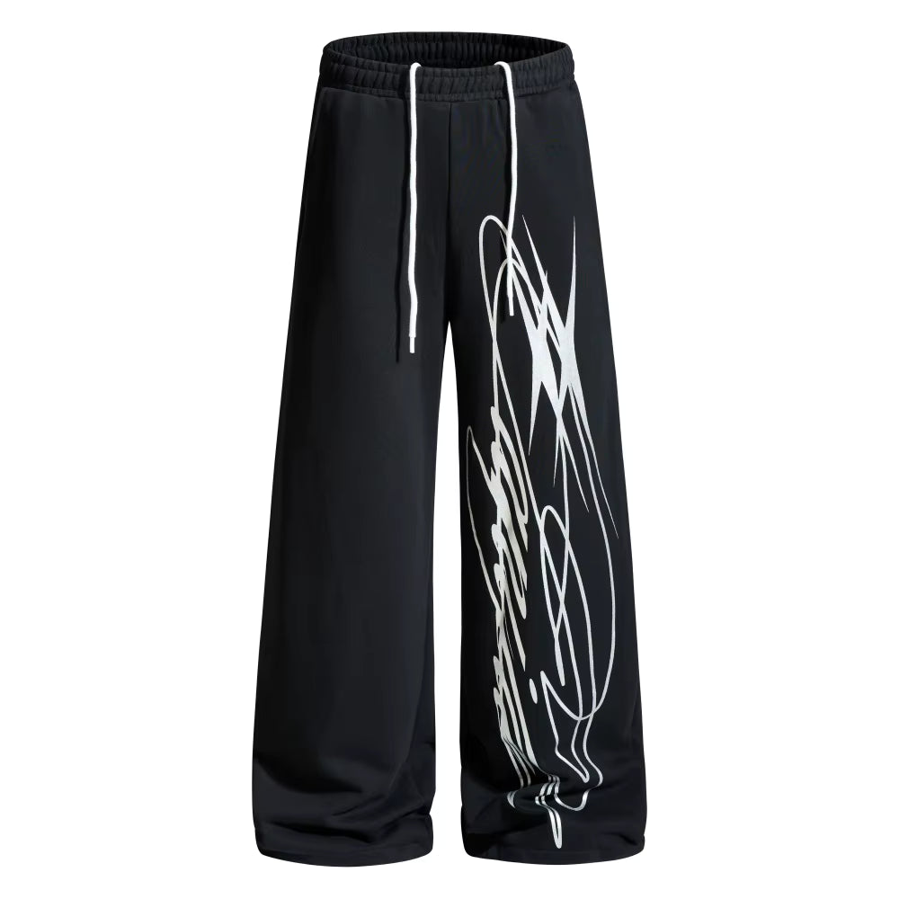 Graffiti Print Baggy Joggers