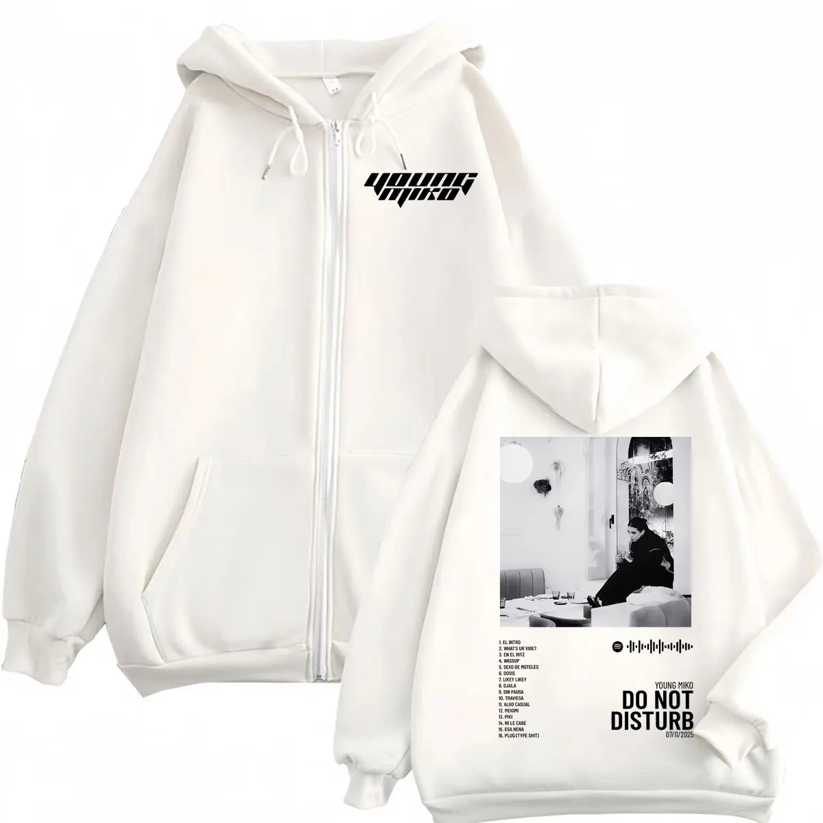 Do Not Disturb Graphic Zipper Hoodie