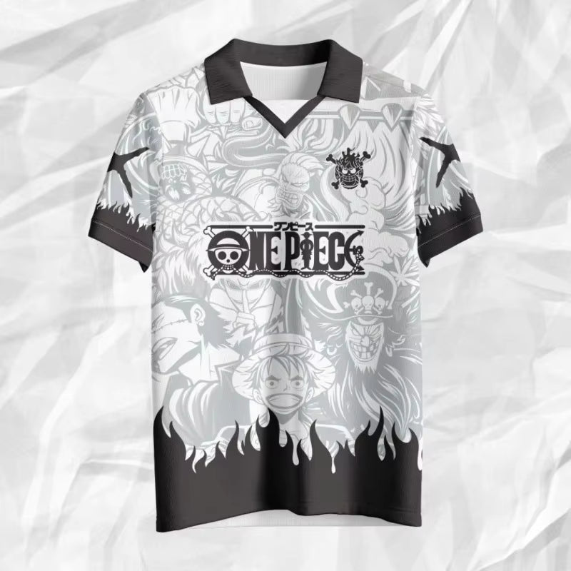 One Piece Full Print Anime Jersey Polo Shirt