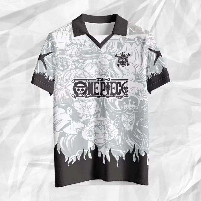 One Piece Full Print Anime Jersey Polo Shirt